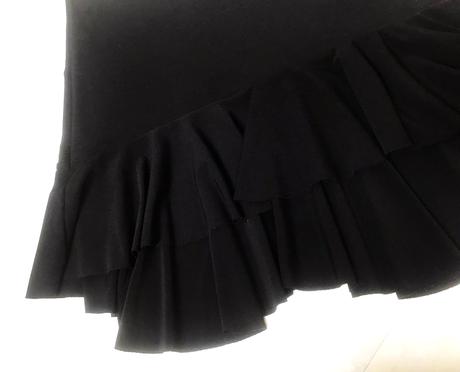 Mini latino sukňa s volánmi s/m, m