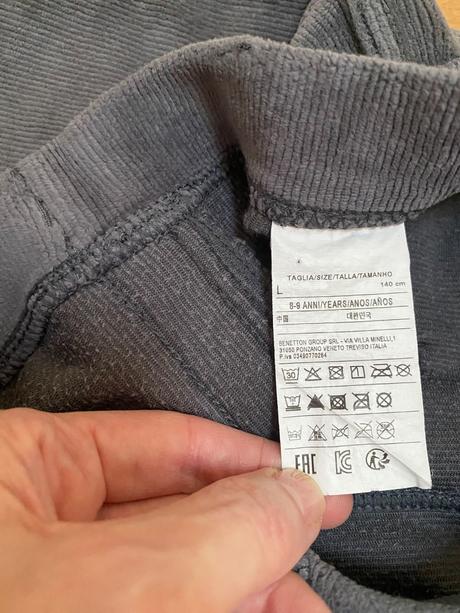 Menčestrové nohavice benetton 140, benetton,140