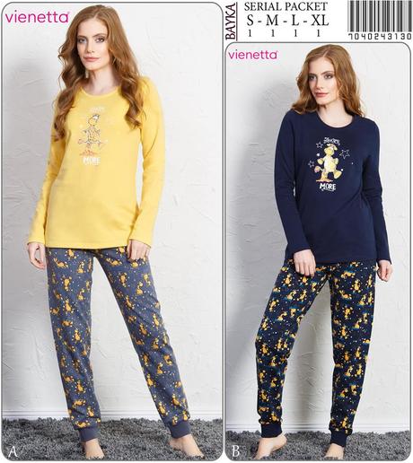 Dámske kvalitné bavlnené pyžamo, l - xxxl