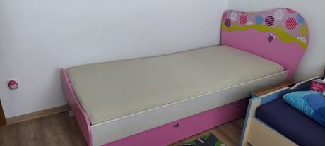 Ružová posteľ cilek, šírka (cm): 90,dĺžka (cm): 200