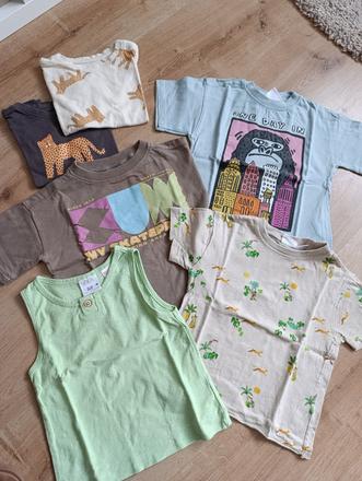 Tričká 6ks, zara,80