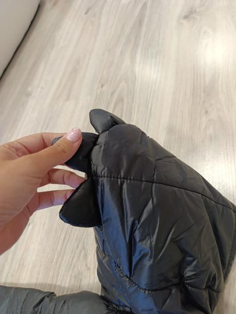 Detská čierna dráčiková bunda - veľkosť 100, 98