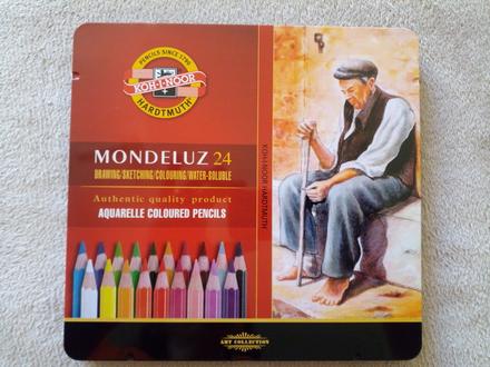 Pastelky mondeluz aquarelle 24 v kovovom puzdre, 