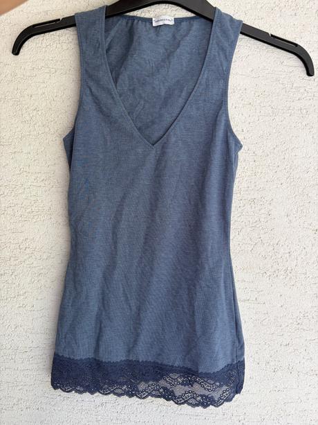 Intimissimi tielko tricko top s cipkou modre, intimissimi,xs