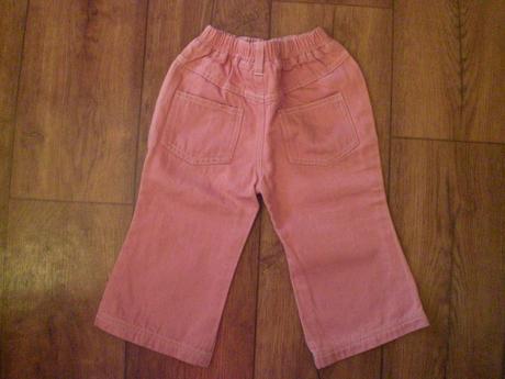 Ružové rifličky s dievcatkom 80/86 top stav, 80