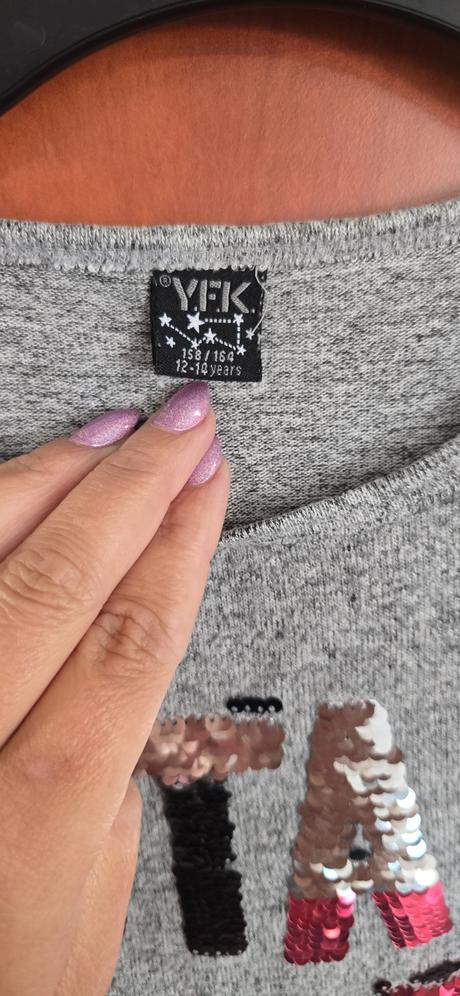 Pulovre s flitrom 158-164 3 ks, kik,164