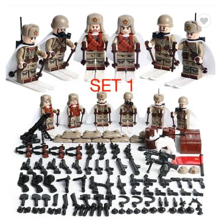 Postavičky vojakov nemci 2 sv. + doplnky, 