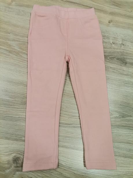 Dievčenské ružové zateplene džeginy, lupilu,92