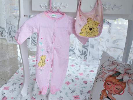 Dupačky-macko pú+podbradník-56, f&f,56