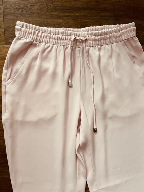 Ružové ľahké nohavice, mango,xs