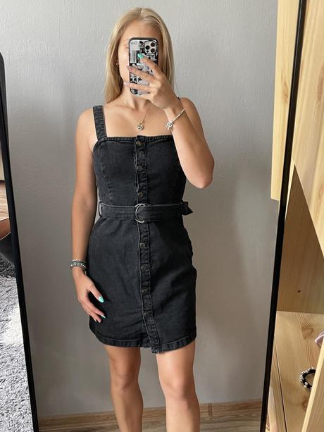 Riflové šaty, bershka,xs