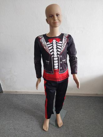 Fešácky kostlivec dvojdielny kostým veľ.122,