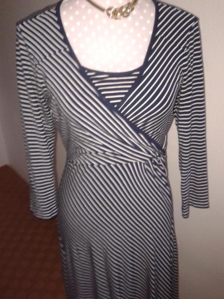 Modro biele elastické šaty tom tailor veľ. s, tom tailor,s