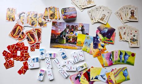 Mini pexeso, puzzle a domino, 6 hier,