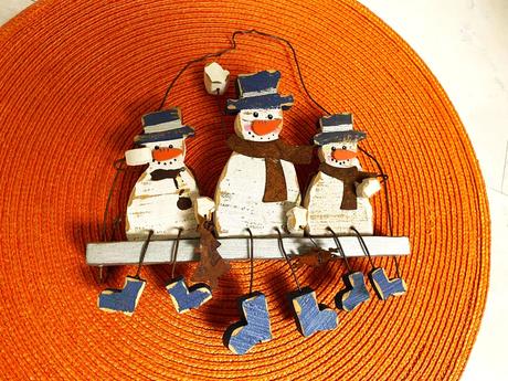 Závesná dekorácia vintage vianoce,