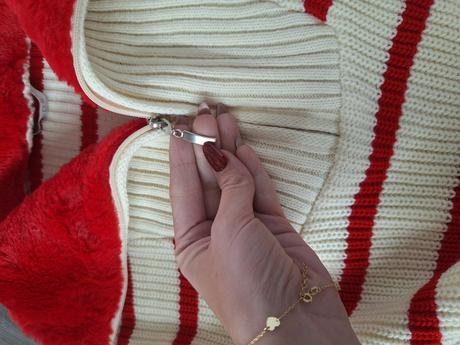 Dámsky pasikavy sveter, h&m