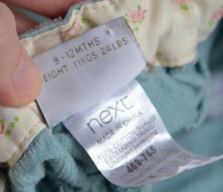 Modrozelene kordove nohavice next, next,80