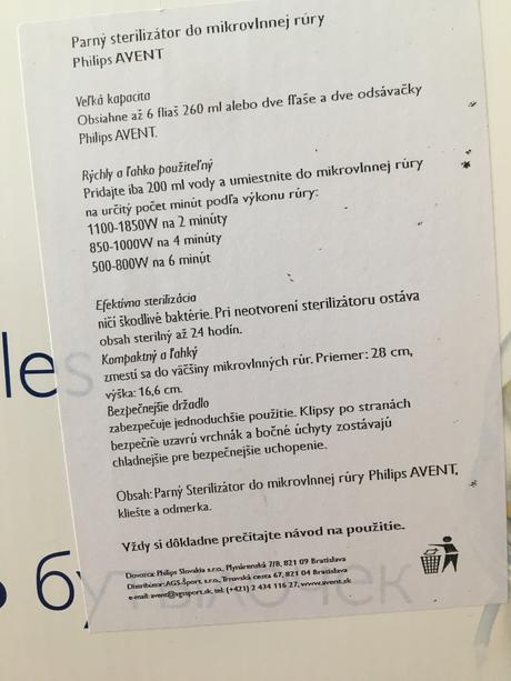Parný sterilizátor avent, avent