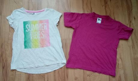 2x dievčenské tričko, 134