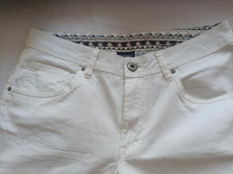 Kratke biele riflove šortky, esmara,42