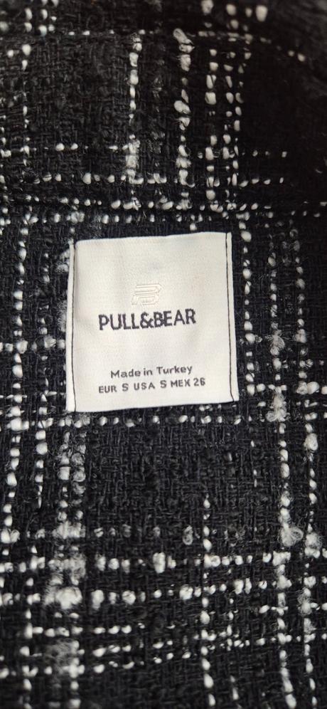 Tweedovy kabát/košeľová bunda, pull&bear,m