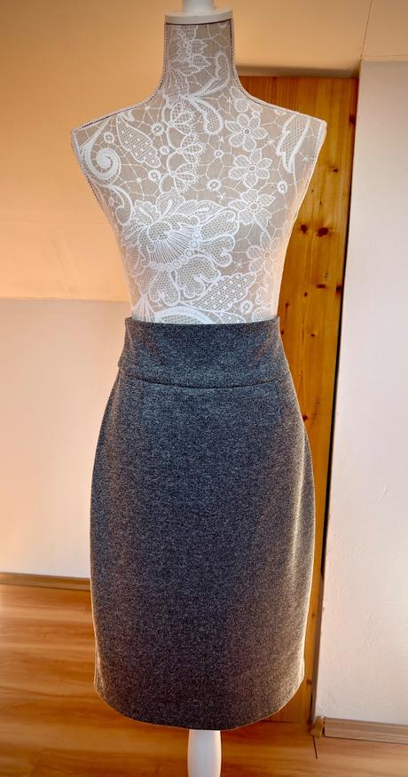 Sivá business sukňa, s, s