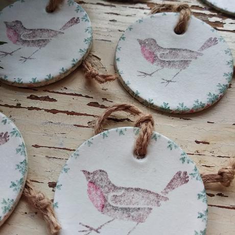 Vianočné ozdoby vtáčik 6 ks,