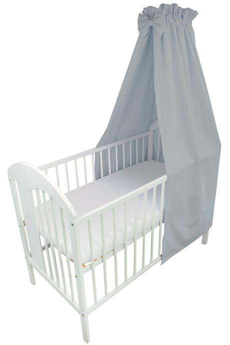 Ankras, bavlnený baldachýn nad postieľku sivý, šírka (cm): 160,dĺžka (cm): 200