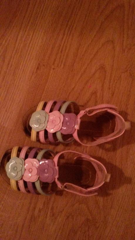 Sandálky pre slečnu na suchý zips, nosené., h&m,24