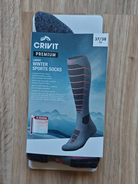 Dámske zimné funkčné podkolienky, crivit,37 / 38
