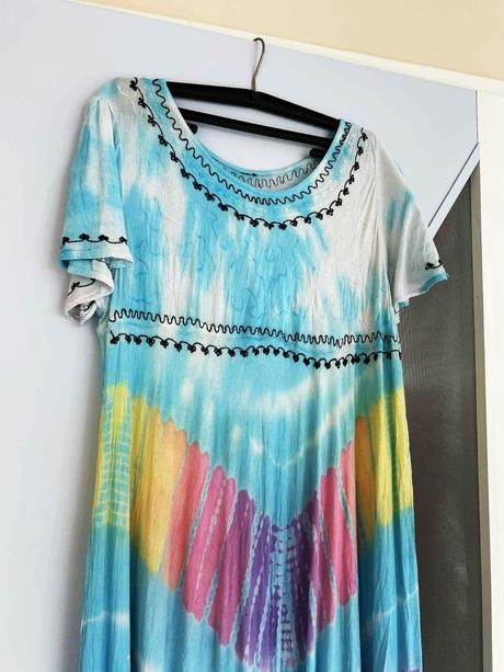 Ľahké letné batikované maxi šaty xl/xxl, xxl