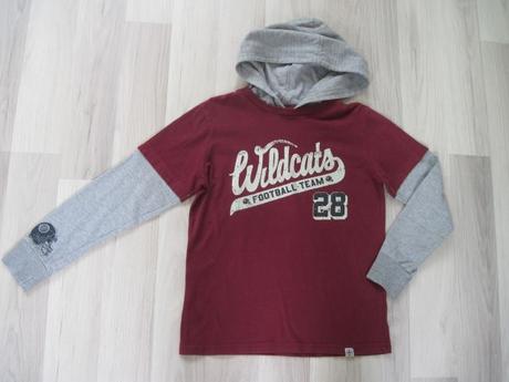 Nátelník-tričko s dlhým rukávom s kapucou, terranova,128