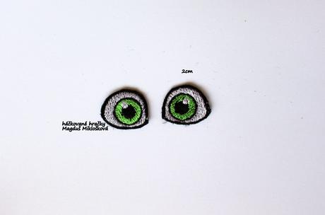 Vyšívané oči 2cm,