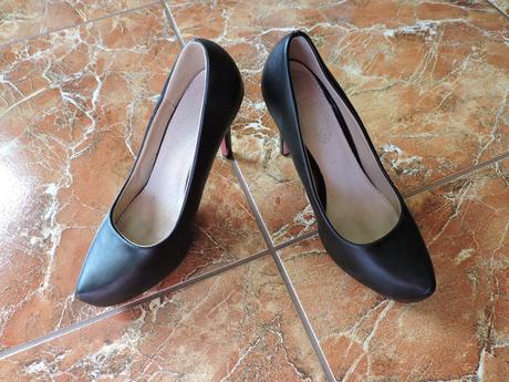 Čierne lodičky na platforme matne, 37