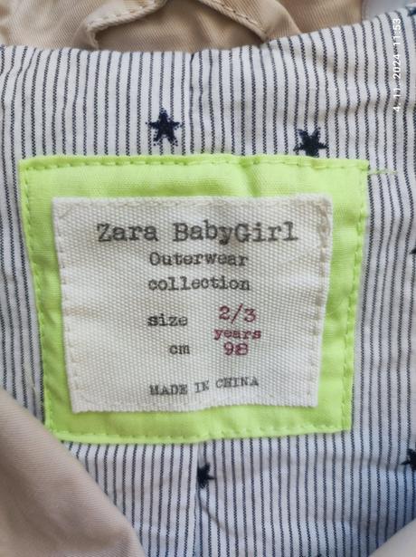 Prechodný kabátik pre dievčatko 98, zara,98