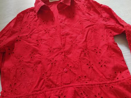 Červená blúzka z madeiry.vel.38, 38