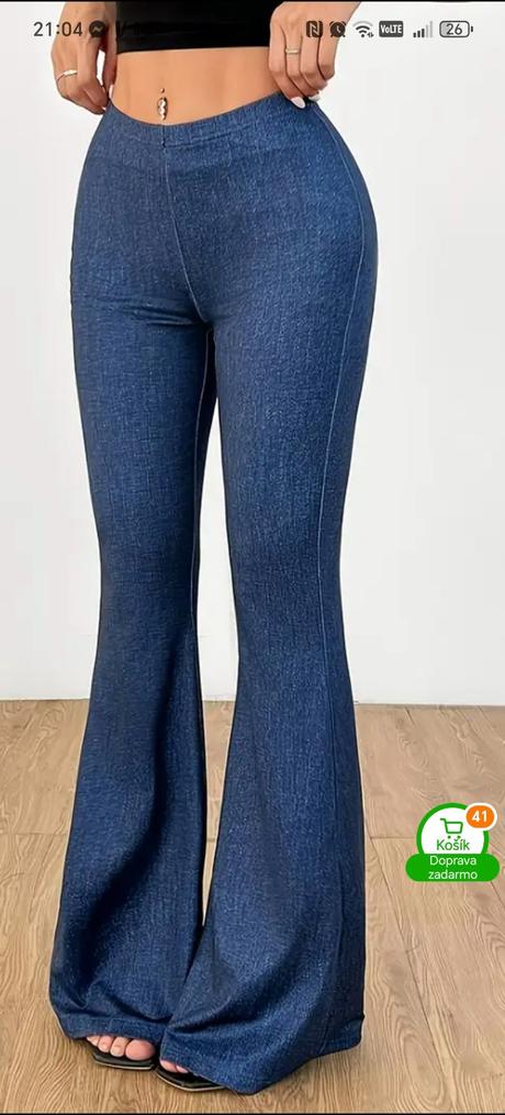 Zvonove legíny smaragdová zelená farba m, m