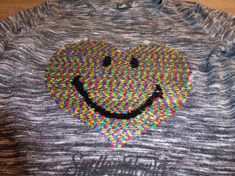 Tričko s premenlivým trblietavým srdiečkom, 140