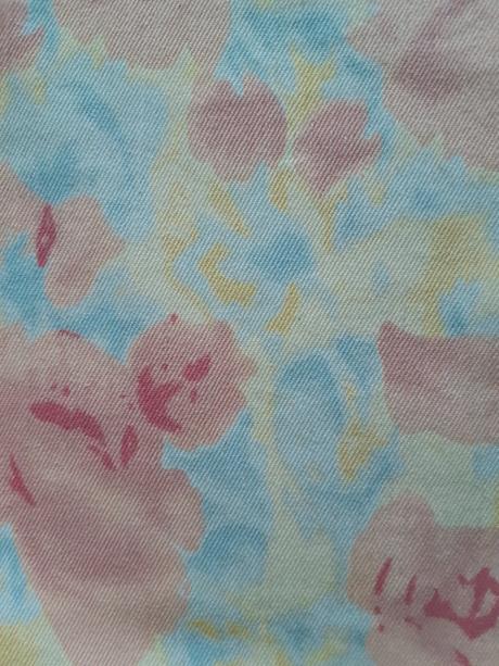 Kvetované nohavice z denimu, okay,40