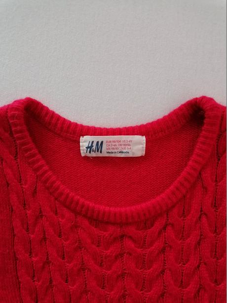 Úpletové šaty 98/104, h&m,98
