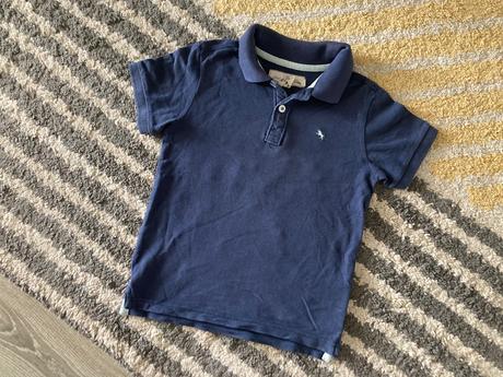 Tmavomodrá polokošeľa 110/116, h&m,110