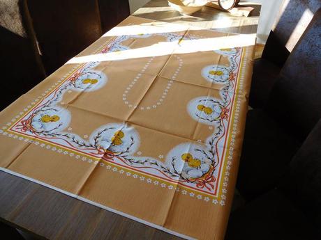 Obrus bavlnený veľkonočné kuriatka, 