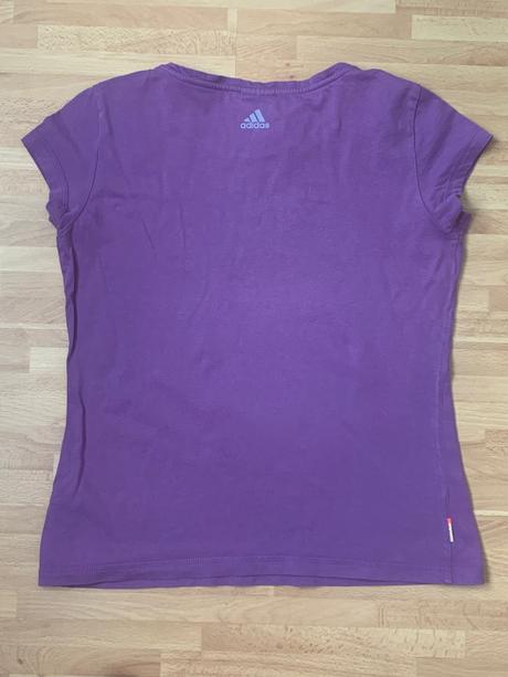Adidas fialové tričko s nápisoma, adidas,m