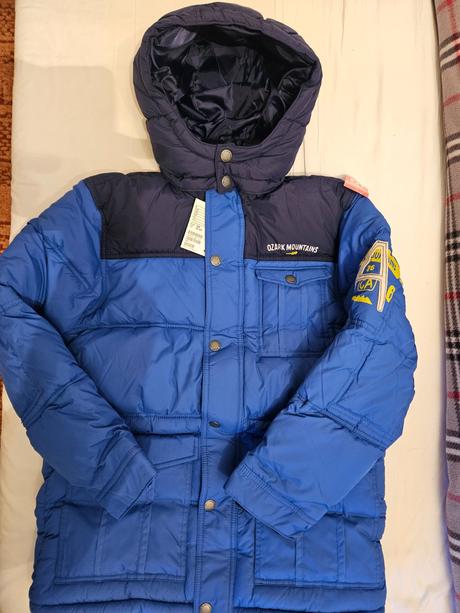 Modrá bunda, h&m,158