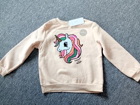 Mikina jednorožec, h&m,98 / 104