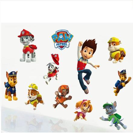 3d nálepka na stenu tlapková patrola,