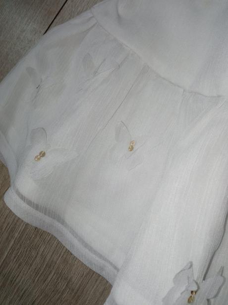 Dievčenská biela sukňa s 3d motýlikmi veľk.62-68, original marines,62 / 68