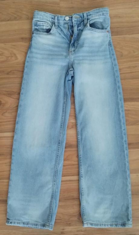 Dievčenské rifle strihu wide leg, veľ. 140, h&m,140