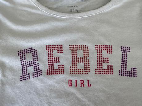 Tričko s nápisom rebel girl, name it,152