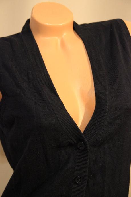 Čierna bavlnená vesta, m/l, m